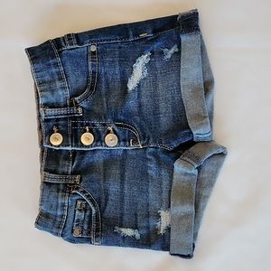 2T denim shorts
